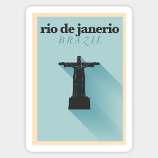 Rio De Janeiro Poster Design Sticker